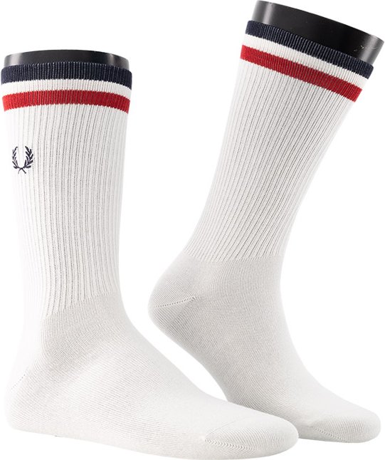Fred Perry Herren Socken weiß Baumwolle & Mix unifarben