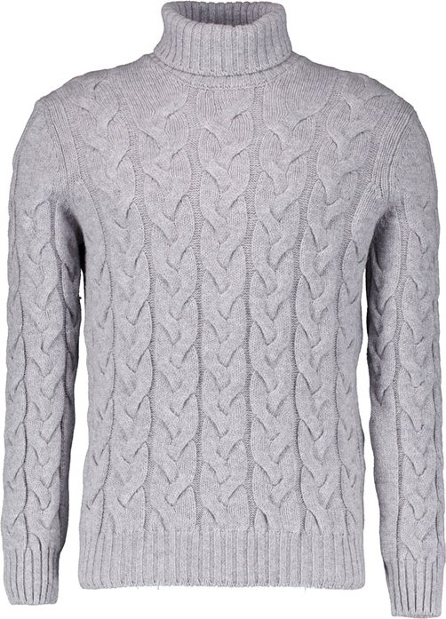 Thumbnail - Gran Sasso Herren Rollkragenpullover grau unifarben