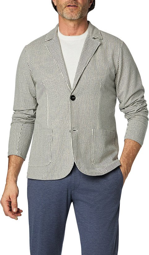 JUVIA Herren Sakko grau gestreift