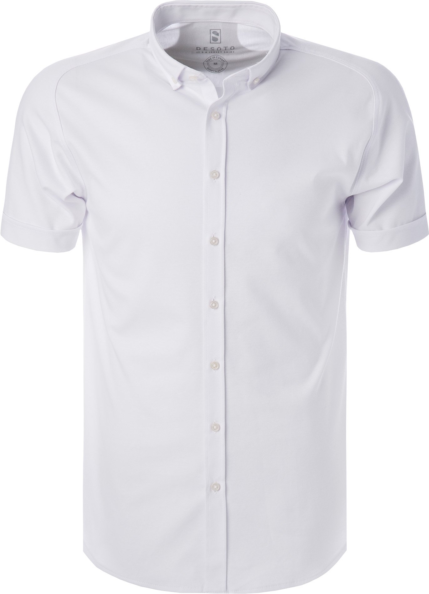 Thumbnail - DESOTO Herren Kurzarmhemd weiß Slim Fit