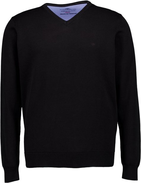 Fynch-Hatton Herren Pullover schwarz unifarben