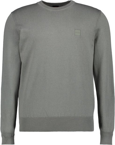 BOSS Orange Herren Pullover grau unifarben