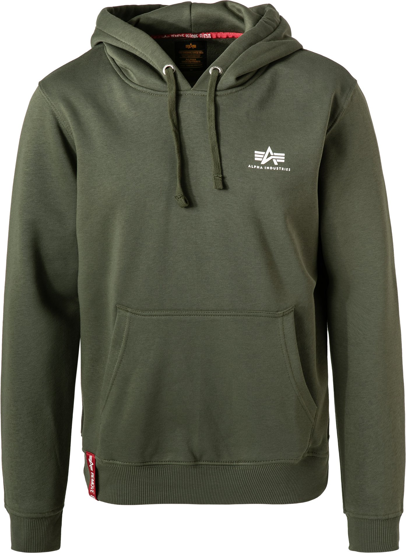 Thumbnail - ALPHA INDUSTRIES Herren Hoodie grün unifarben