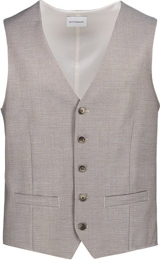 ROY ROBSON Herren Weste beige,grau meliert