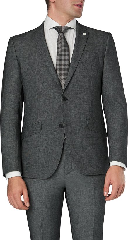 Thumbnail - DIGEL Herren Sakko grau meliert Slim Fit