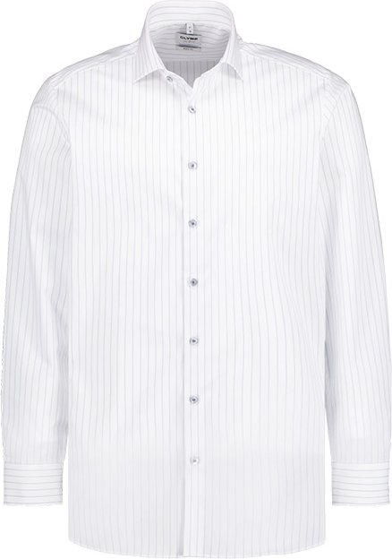 OLYMP Herren Hemd weiß gestreift