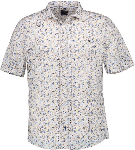 OLYMP Herren Kurzarmhemd mehrfarbig geblümt