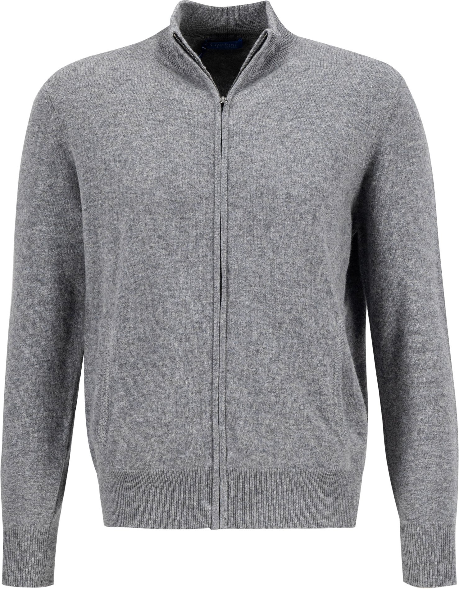 Thumbnail - Cipriani Herren Cardigan grau unifarben