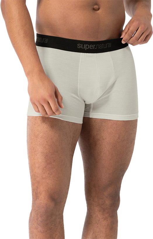 super.natural Herren Trunk weiß Schurwollmix unifarben