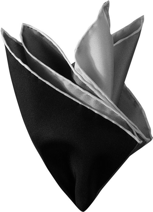 Ascot Herren Einstecktuch schwarz