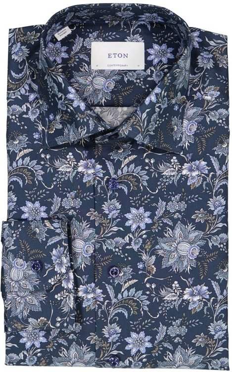 Thumbnail - ETON Herren Hemd blau gemustert