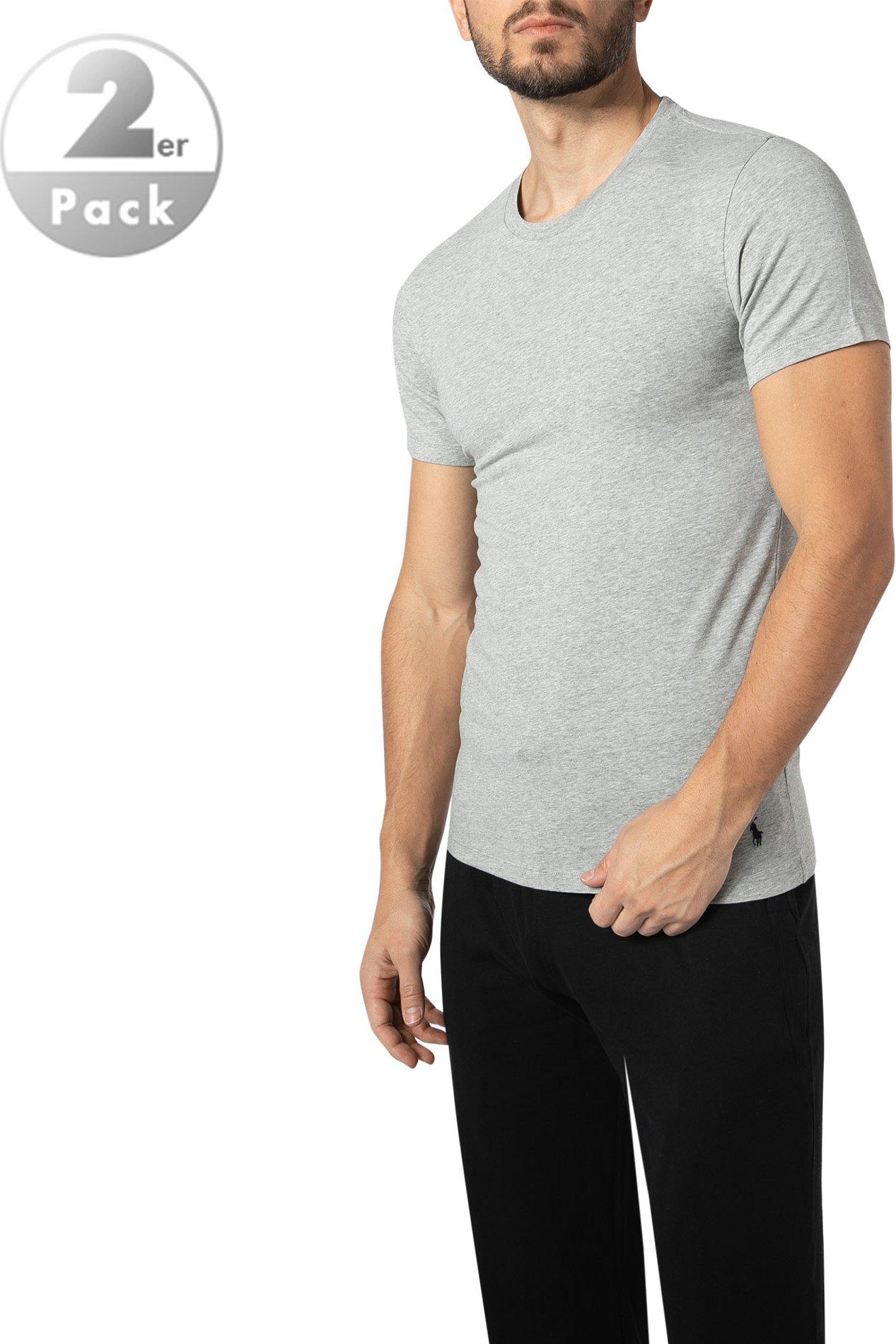 Polo Ralph Lauren Herren T-Shirts grau Baumwolle & Mix unifarben