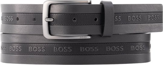 BOSS Green Herren Gürtel schwarz Glattleder