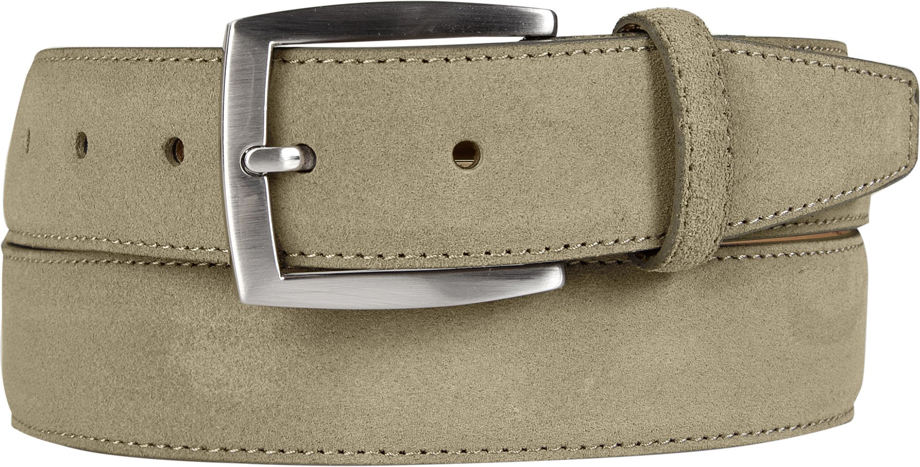 Thumbnail - Lindenmann Herren Gürtel beige Veloursleder