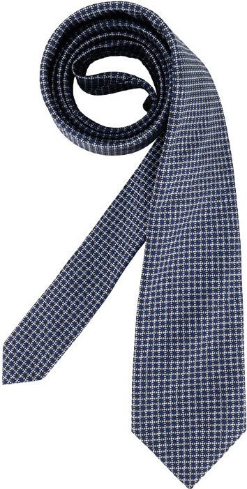 bugatti Herren Krawatte blau Gemustert