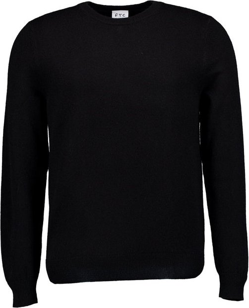 FTC Cashmere Herren Pullover schwarz unifarben