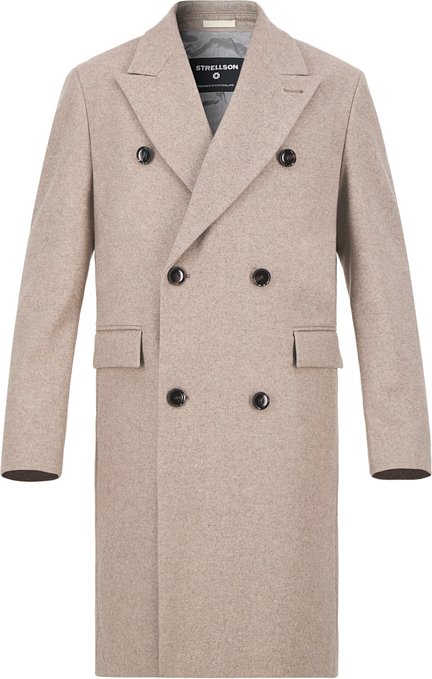 Strellson Herren Mantel beige unifarben