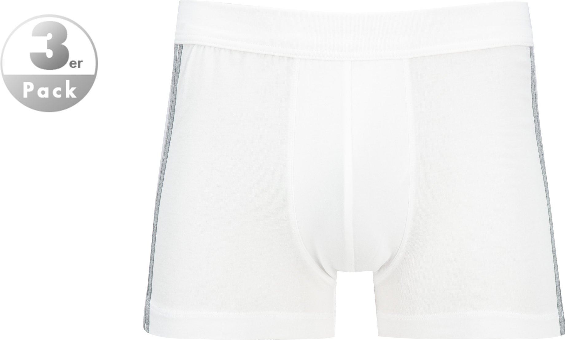 Thumbnail - Schiesser Herren Shorts weiß Baumwolle & Mix unifarben