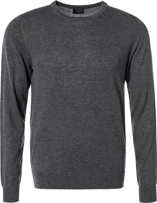 OLYMP Herren Pullover grau unifarben