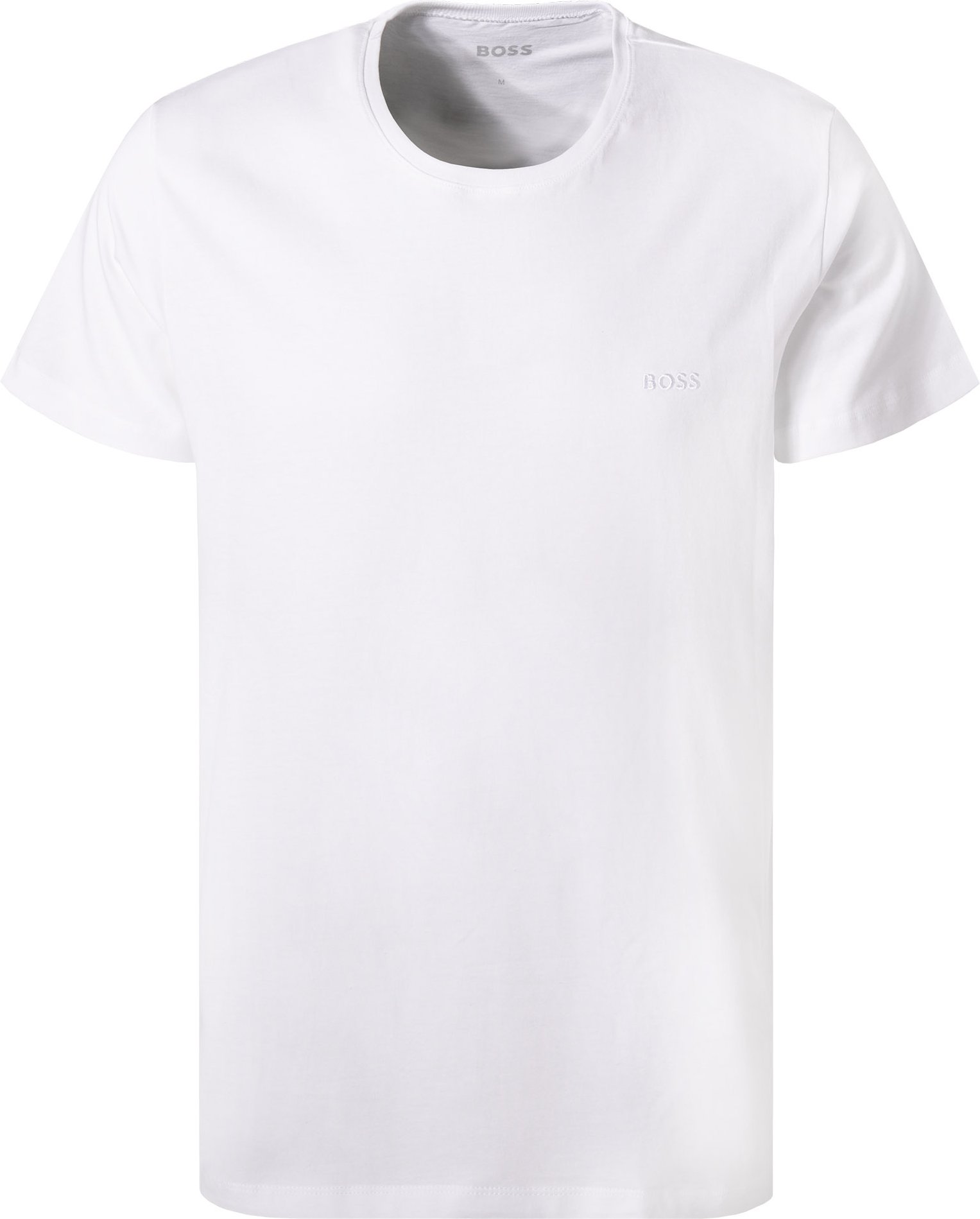 BOSS Black Herren T-Shirts weiß Reine Baumwolle unifarben