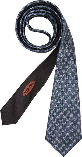 MISSONI Herren Krawatte blau Gemustert