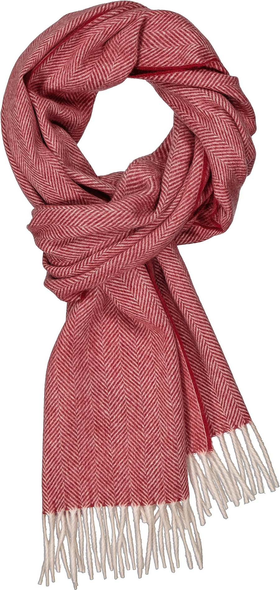 DANTE Herren Schal rot Kashmere-Wolle