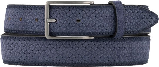 Thumbnail - Lindenmann Herren Gürtel blau Veloursleder