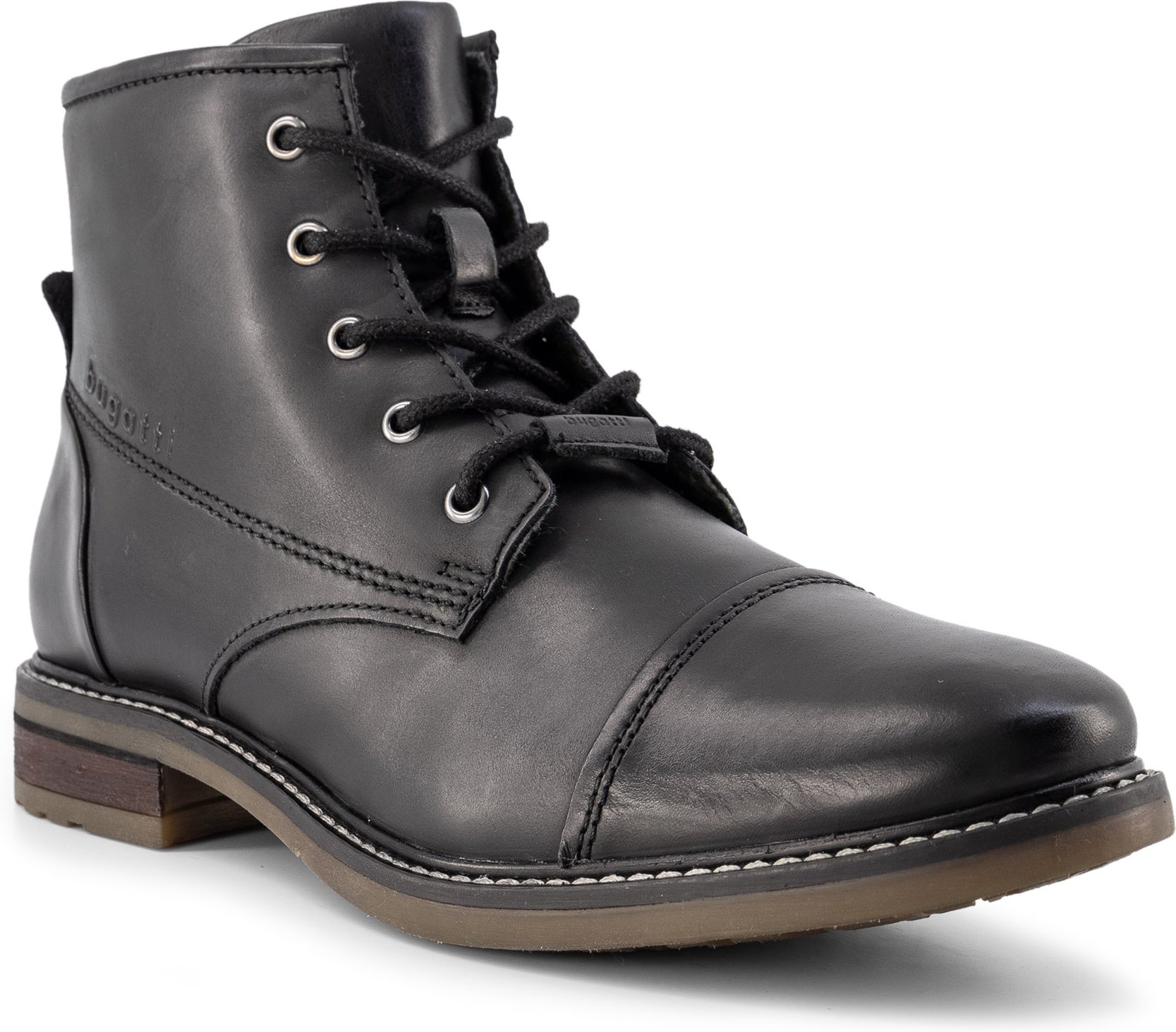 Thumbnail - bugatti Herren Stiefeletten schwarz Glattleder