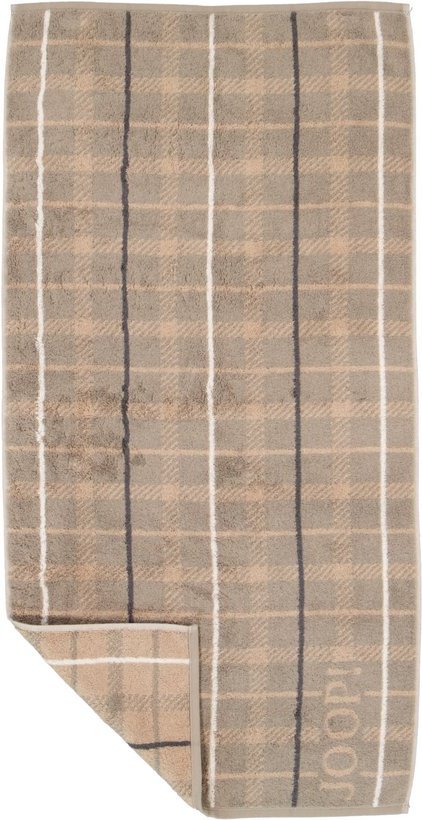 JOOP! Herren Duschtuch beige Kariert