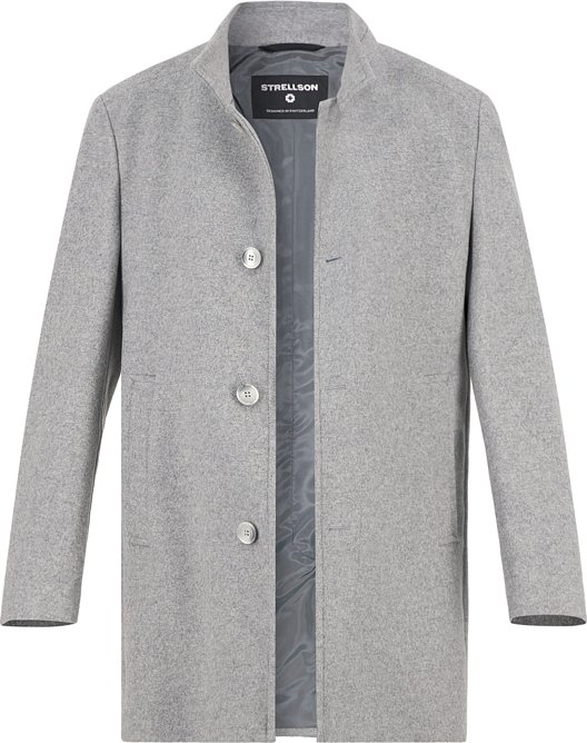 Strellson Herren Mantel grau unifarben