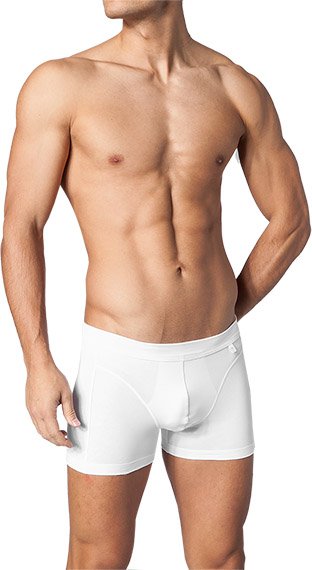 Thumbnail - Schiesser Herren Shorts weiß Baumwolle & Mix unifarben