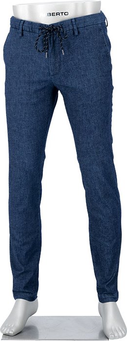 Alberto Herren Hose blau Slim Fit