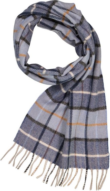 DANTE Herren Schal beige Kashmere-Wolle kariert