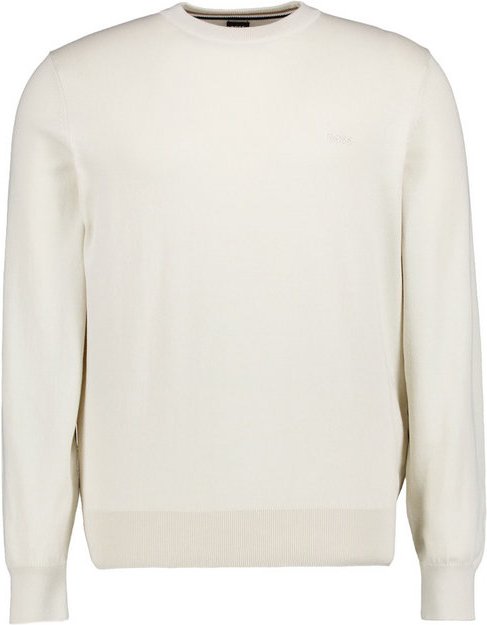 BOSS Black Herren Pullover weiß unifarben