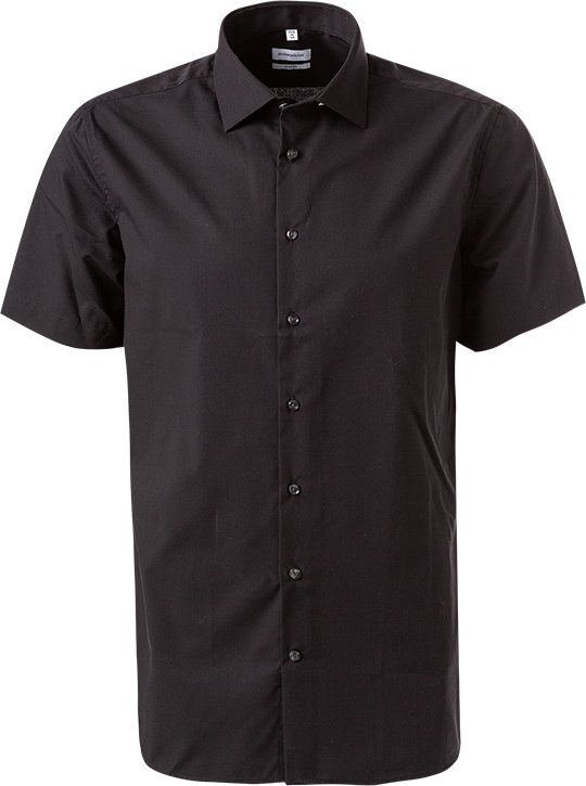 Seidensticker Herren Kurzarmhemd schwarz