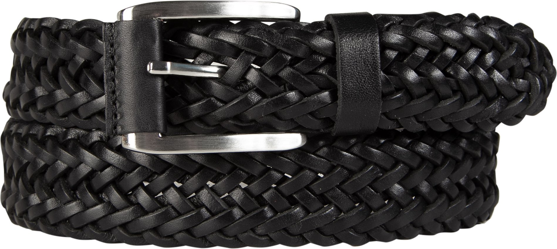 Lindenmann Herren Gürtel schwarz Leder geprägt