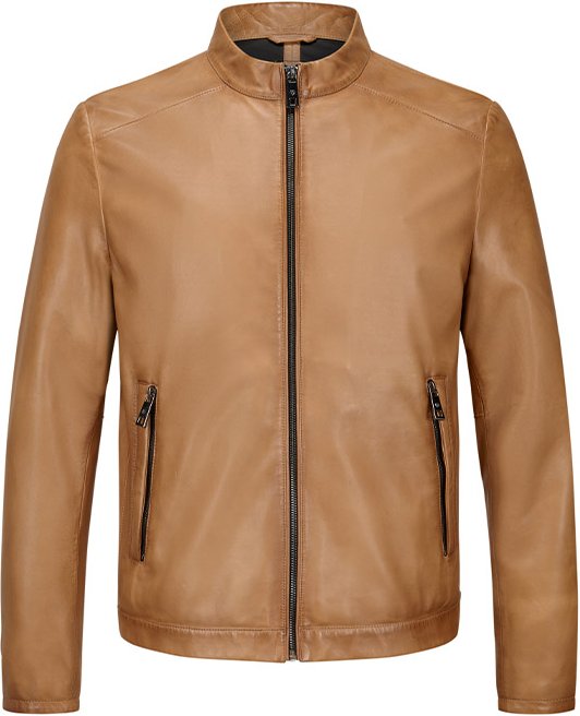 MILESTONE Herren Lederjacke braun