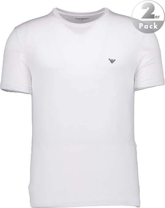 Thumbnail - EMPORIO ARMANI Herren T-Shirts weiß Viskose/Modal unifarben