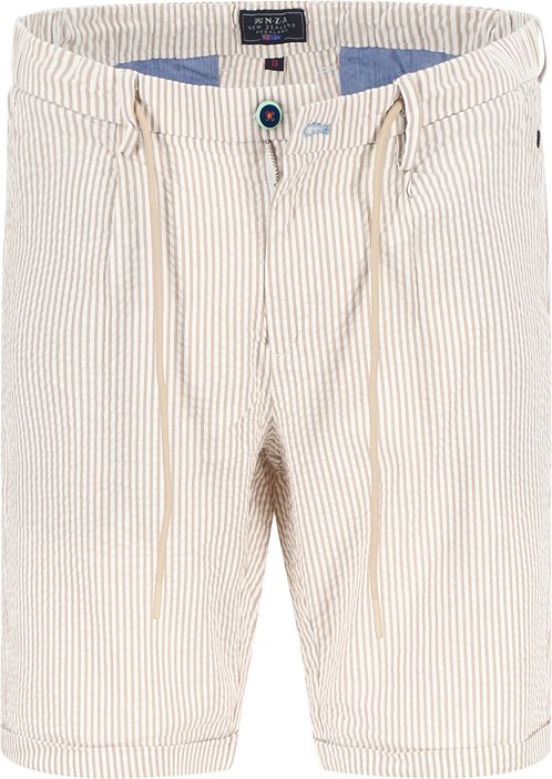 N.Z.A. Herren Chino Shorts beige gestreift