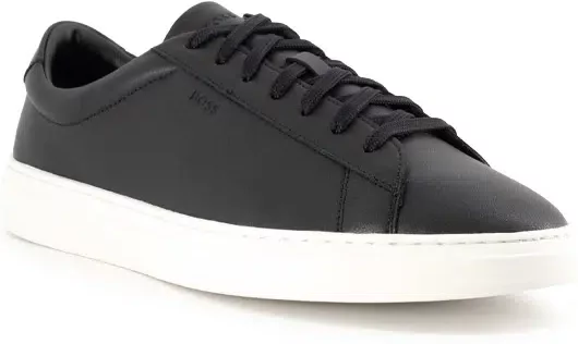 BOSS Black Herren Sneaker schwarz Glattleder