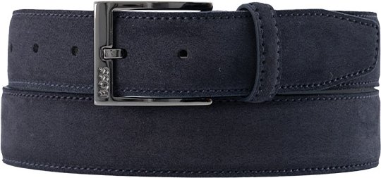 BOSS Black Herren Gürtel blau Nubuk