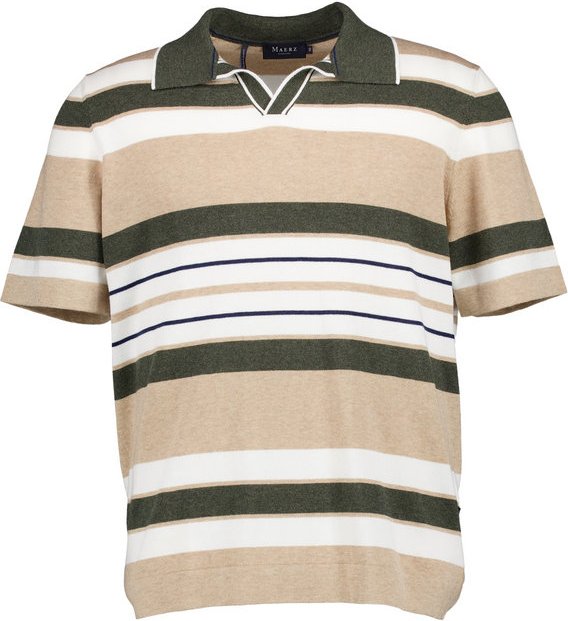 MAERZ Muenchen Herren Polo-Shirt braun gestreift