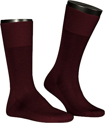 Falke Herren Socken rot Seide unifarben