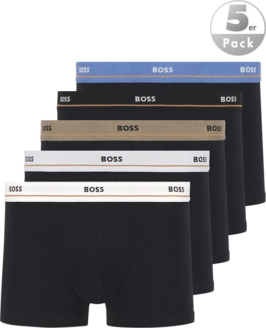 Thumbnail - BOSS Black Herren Trunks mehrfarbig Baumwolle & Mix unifarben