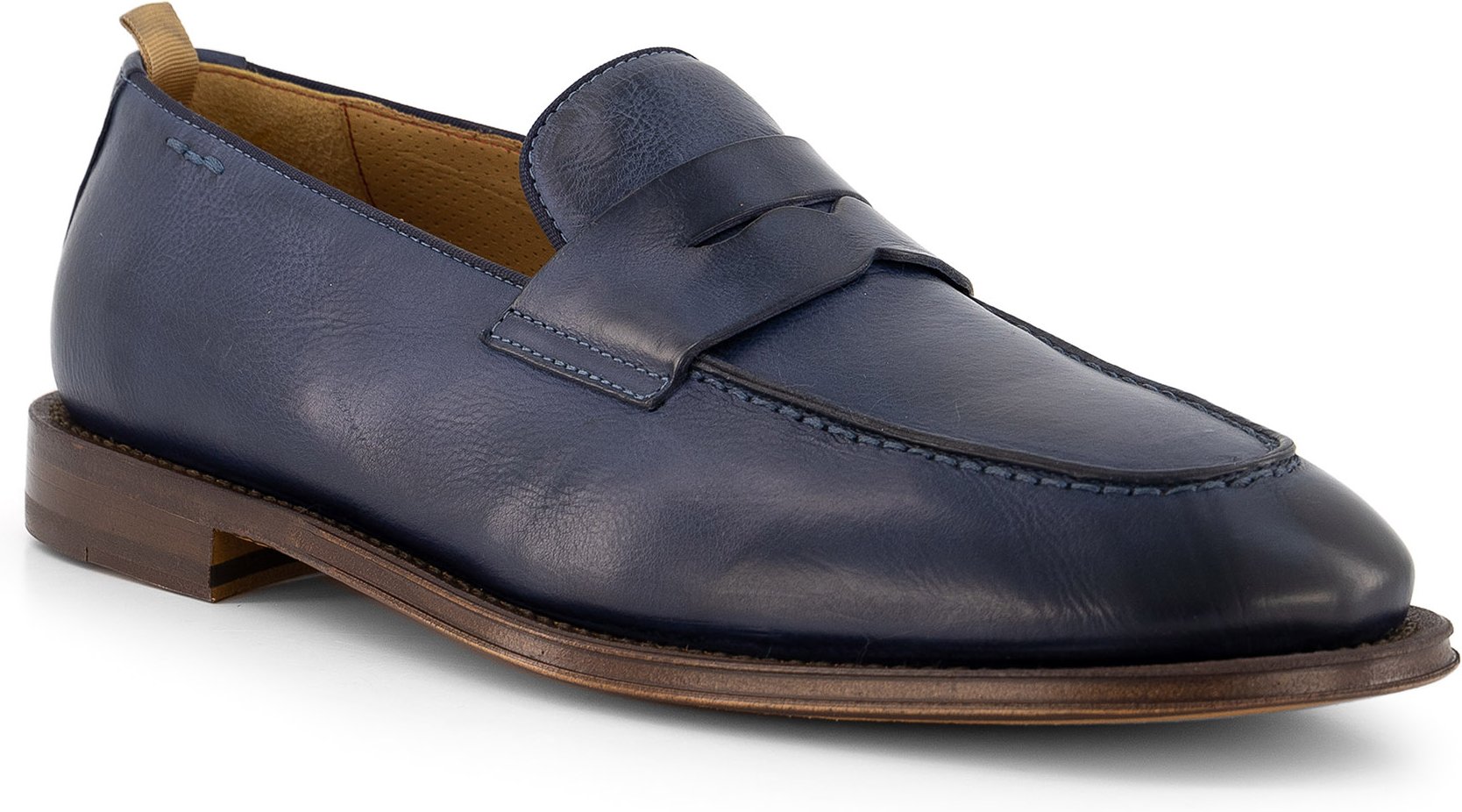 Thumbnail - rosso e nero Herren Loafer blau Glattleder