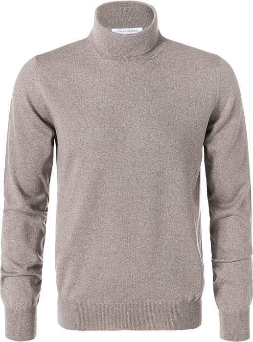 Thumbnail - Gran Sasso Herren Rollkragenpullover beige unifarben