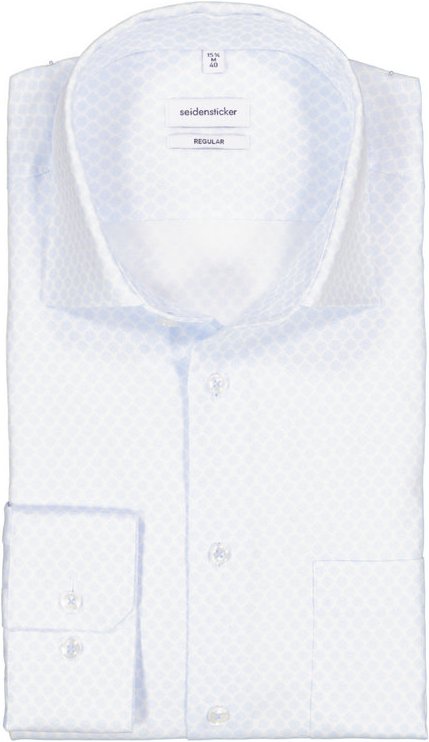 Seidensticker Herren Hemd blau gemustert