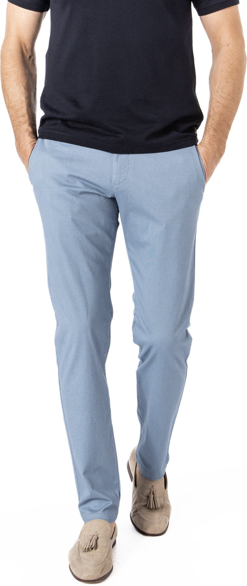 bugatti Herren Hose blau meliert