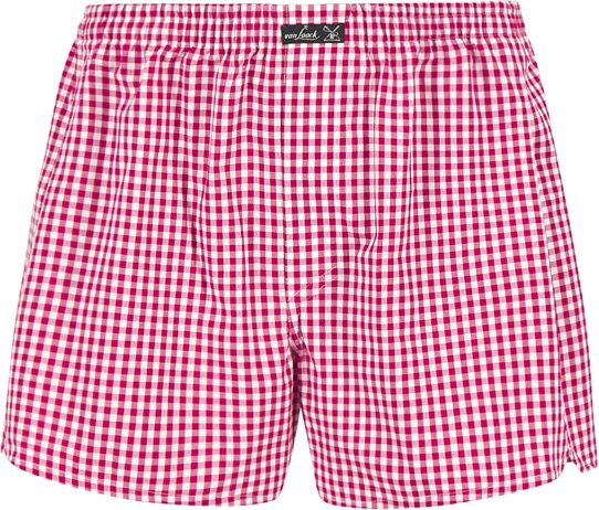 van Laack Herren Boxershorts rot Reine Baumwolle Gemustert