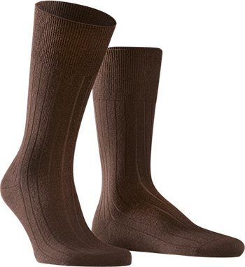 Thumbnail - Falke Herren Socke braun Kashmere-Wolle unifarben